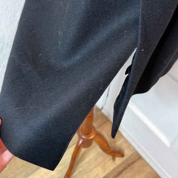 Zara Black Wool Blend Button Front Coat Size XL - Picture 6 of 8
